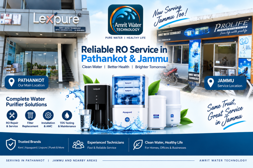 Amrit Water Technology RO service in Pathankot and Jammu